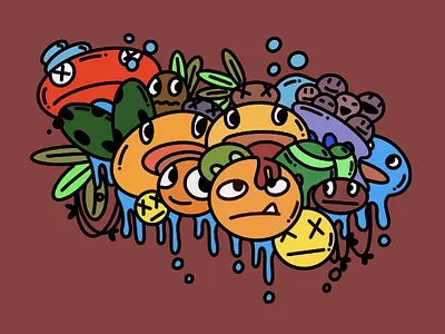 summer cartoon drawing illustration procreate