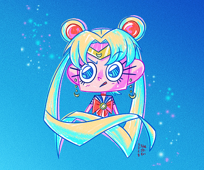 Sailor Moon Challenge character characterdesign cute design digital illustration illustrator photoshop project ps sailormoon sailormoonchallenge