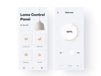 lamp control panel 2020 app bathroom bedroom color control design dribbble kitchen lamp lamp post livingroom page panel room soft softui ui ux white