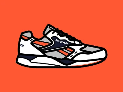 Reebok Bolton - Atomic Red illustrator vector vectoriel
