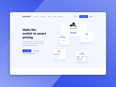 Pricemoov's new website design dribbble home homepage identity interface online pelostudio popular price pricemoov pricing smart ui uidesign webdesign website