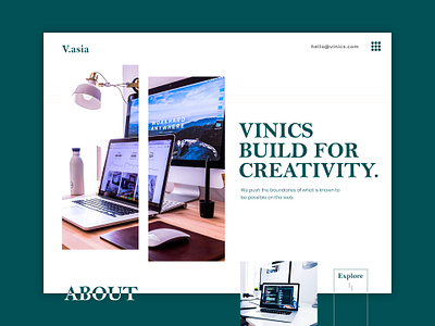 V.asia branding design flat typography ui ux web website website design