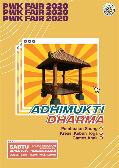 POSTER ADHIMUKTI PWK FAIR 2020 branding design poster design