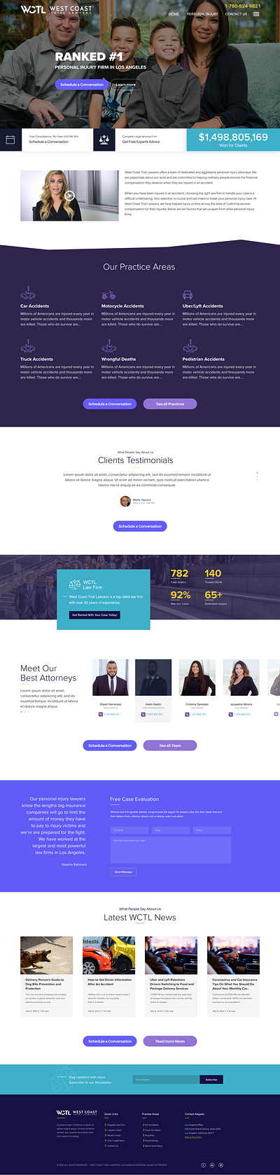 Law Firm: Concept homepage landing page law firm ui