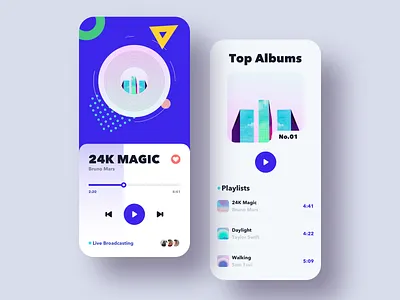 Music concept interface dog ui