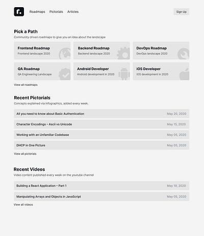 roadmap.sh - light mode light mode light ui web design website