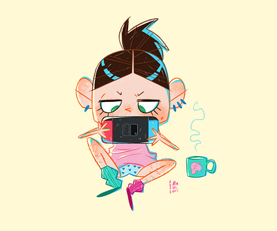Can't be bothered animal crossing character characterdesign childrens illustration design digital illustration illustrator new horizons nintendo photoshop project ps quarantine quarantine life switch