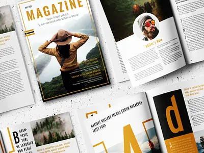 Magazine Template branding brochure business catalogue clean download elegant free magazine magazine cover modern portfolio template templates