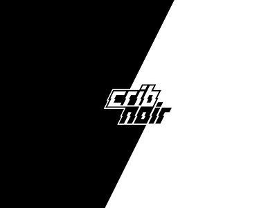 Crib Noir black white bold distorb hiphop logo design music recording street studio typogaphy urban