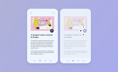 Daily UI #10 — Social share button colors daily ui dailyui design mobile ui social social share ui