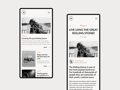 Blogpost mobile app app concept article blogpost concept mobile ui