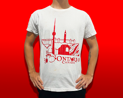 ONTARIO T-SHIRT art branding design flat icon illustration illustrator lettering typography vector