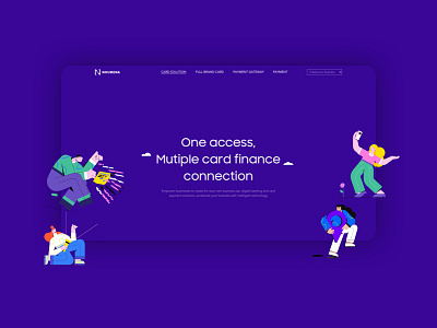 Landingpage design illustration ui web website