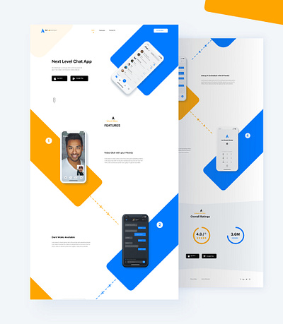 Landing Page Chat App | Web Design app design chat app landing page uidesign webdesign