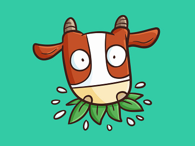 Cow Eat animal cartoon cow cute design eat eating funny illustration kawaii vector