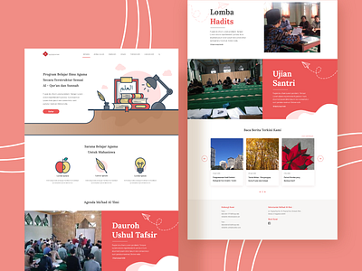 Homepage on Islamic Course design illustration portfolio ui ux