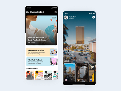 The Washington Post | Mobile app redesign concept #3 app dailyinspiration dailyui design graphicdesign icon illustraion mobile ui mobileapp news app newsfeed product design redesign trending typography ui uidesign uiux ux vector