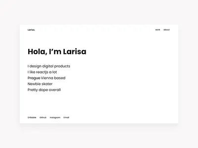 Portfolio website design designer minimalist portfolio ui webdesign website