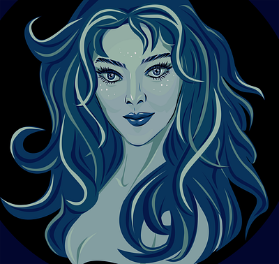 Illustration woman at night illlustration night woman