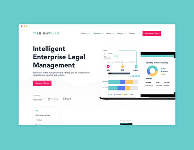 Brightflag abstract ai design law law firm legal legaltech tech ui web website