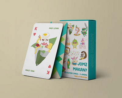 JOMZ MAKAN: Malaysian Playing Cards Deck design games malaysia malaysian malaysian food packagingdesign playing cards