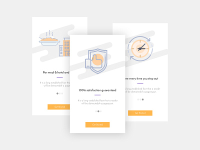 Onboarding Screens for Mobile Food App design ui ux