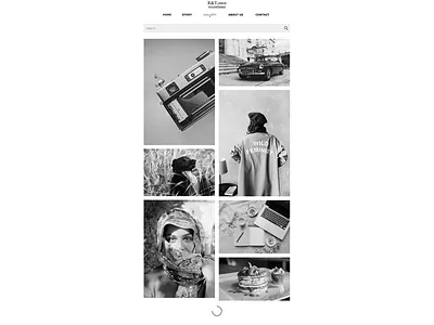 recentimes photos gallery black and white classic design gallery minimalist monochromatic photograhy typography ui ux website concept website design