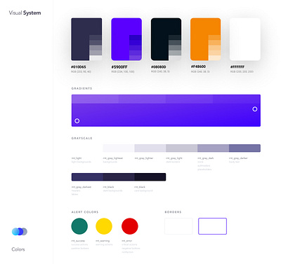 Style Guide- A Mini Edition colour palette design system gradients shades styleguide visual system