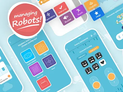 ROBOTS - MOBILE APP agency app business design experience illustration interface layout logo mdevelopers minteractive mobile mobile ui mobileapp mobileapps ui ux vector web