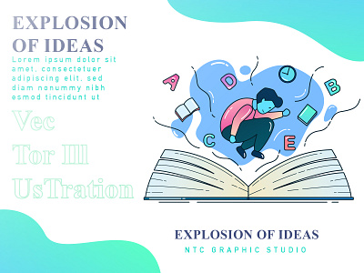 Explosion of Ideas Flat Illustration background business concept design design concept design idea flat gradient design graphic ideas illustration people people design ui ui design ui illustration ui kit ux vector vector design