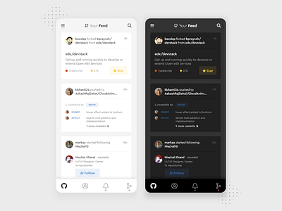 Github Mobile Concept code coding concept dark mode dark ui design flat design git github gitlab minimal mobile nepal programmer repository