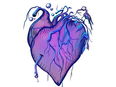 After art digital art heart hurt