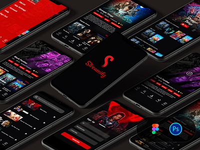 Mobile streamify animation app beautiful design figma flat graphic design icon logo mobile app netflix ui ux