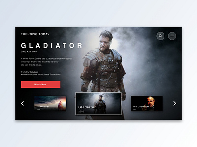 Windows TV App adobe xd dailyui dailyui 025 dailyuichallenge gladiator inerstellar minimalist movie movie app smart tv trending ui tv app tv app 025 ui uibucket web windows windows app