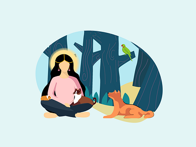 Humans with pets animal human humanx illustration people pets ui