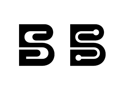 SB / BS bs letter logo logo mark symbol logotype mark monogram negative space negative space logo sb symbol typography