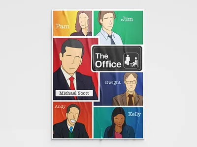 The Office digital art fan art illustration texture tv show