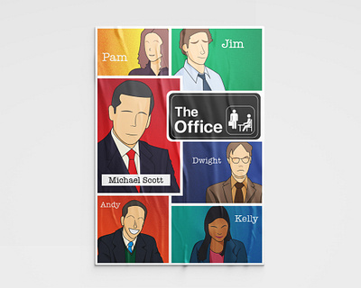 The Office digital art fan art illustration texture tv show