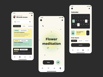 Flower Meditation app android android app android mobile app app design application design ios ios app ios mobile ios mobile app mobile mobile app mobile app design screens ui ux