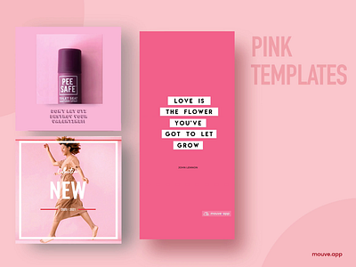 Cause pink is the new kinda lingo. branding design instagram instagram template pink ui