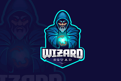 Wizard Squad Esport Logo branding business mascot cartoon esport logo hoody wizard illustration logo logo design retro retro design retro logo wizard esport logo