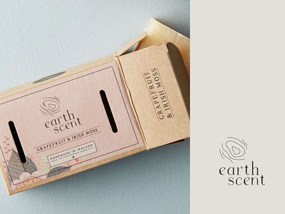 Earth Scent adobe illustrator branding challenge design earth flat icon identity line logo logo challenge logo design natural organic scent skincare soap vector wave