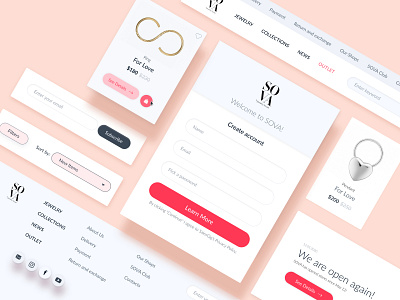 Design components for Jewellery Store ui