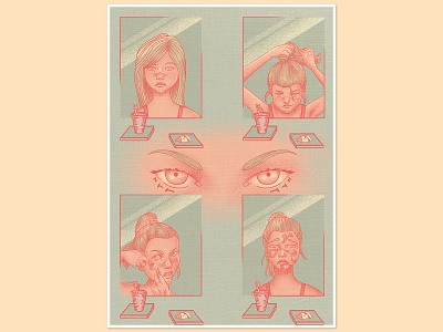 pimples. comic comic art design flat illustration minimal pastel pastel colors pimples pink vector