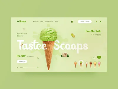 IceScoops UI design concept 🍦🍦 behance creative design creative ui creativity desert designer designs font style green ice cream ice cream shop logo designs taste typogaphy ui designs ui inspiration ui interface ux design web app webdesign