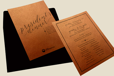 2020 President's Dinner Invitation calligraphy event design event invite event marketing graphic design hand lettering illustration invitation design invitation suite invite lettering typography