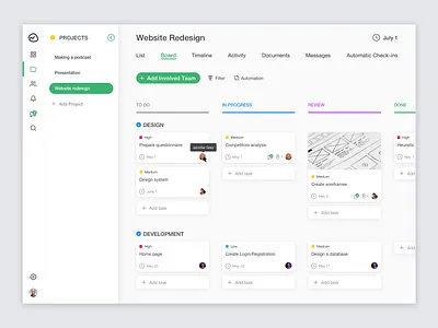 Kanban Board White asana assignment basecamp board cards cards ui clean clean ui dark dark ui kanban project project management task task management todo todo list trello ui white