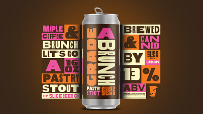 Grade A Brunch badge beer branding brethren brunch coffee craft beer identity logo maple packaging stout type typography