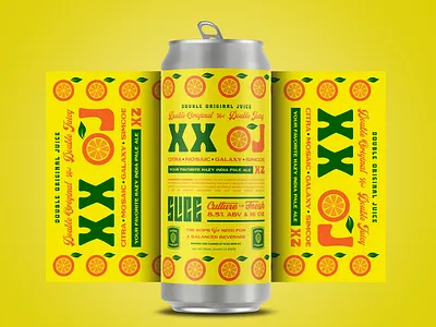 XX OJ DIPA badge beer branding chronic craft beer dipa fresh hops identity illustration juice lettering logo orange orange juice packaging type typography vintage