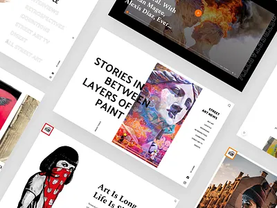StreetArtNews Design art design homepage magazine modernart moderndesign news news site shakuro streetart ui user interface ux web web design website